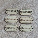 Бирка деревянная Handmade 12*24мм набор 6шт