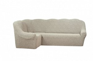 Чехол на угловой диван (левый угол) Viviana цвет: кремовый (300 см)