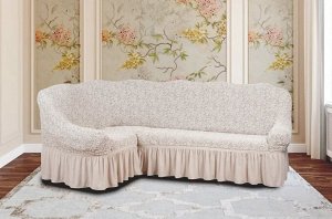 Чехол на угловой диван (левый угол) Belinda цвет: светло-кофейный (300 см)