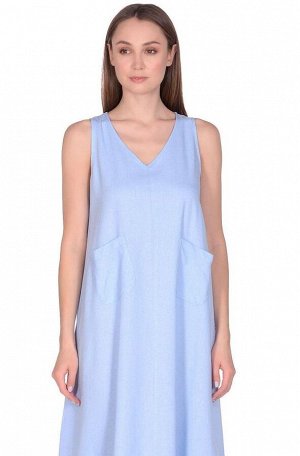 Платье женское №229 р-р: one size, цв. голубой
