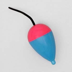 Игрушка для кошек "Мышь пластиковая" с шариками, 7,5 см, микс цветов