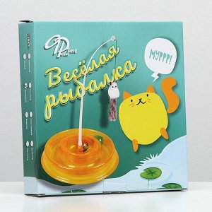 Игровой комплекс для кошек "Весёлая рыбалка", 27,5 х 4,5 см, зеленый