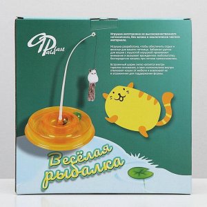 Игровой комплекс для кошек &quot;Весёлая рыбалка&quot;, 27,5 х 4,5 см, зеленый