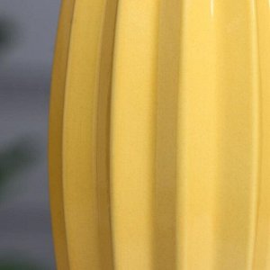 Ваза настольная "Лина", жёлтая, керамика, 28 см