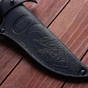 Нож охотничий «Шериф» Н68, ст. ЭИ-107, рукоять текстолит, береста, 23,5 см