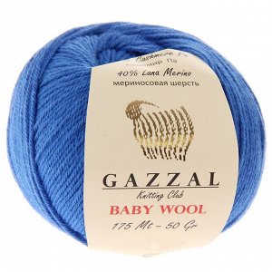 Пряжа "Baby Wool" 20% кашемир, 40% меринос. шерсть, 40% акрил 175м/50гр (830 синий)