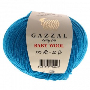 Пряжа "Baby Wool" 20% кашемир, 40% меринос. шерсть, 40% акрил 175м/50гр (822 синий)