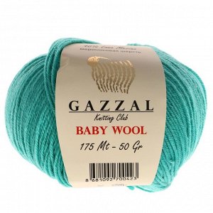 Пряжа "Baby Wool" 20% кашемир, 40% меринос. шерсть, 40% акрил 175м/50гр (832 св. бирюзов.)