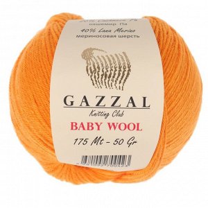 Пряжа "Baby Wool" 20% кашемир, 40% меринос. шерсть, 40% акрил 175м/50гр (837 терракот)
