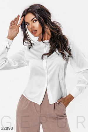 Белоснежная шелковая блуза