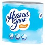 Туалетная бумага &quot;Мягкий знак &quot;Classic&quot; 4 шт белая двухслойная 118 листов /24/ С90