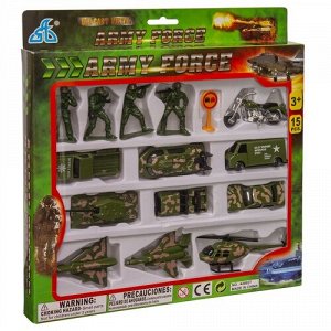 Игровой набор "Военная команда" (металл, 15 предметов, размер 3-7 см) тм Handers