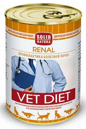 Solid Natura VET Renal диета для кошек влажный 0,34 кг