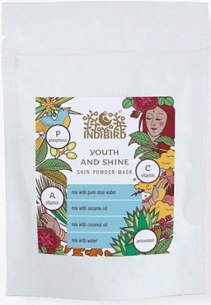 Маска-порошок для лица Молодость и сияние Индибёрд Youth and Shine Indibird 40 гр.