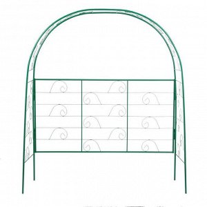 Арка садовая, разборная, 180 ? 150 ? 50 см, металл, зелёная, «Беседка»