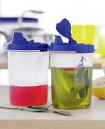 Компактус™ 440 мл для масла и соуса 1шт - Tupperware® с черной крышкой, обратная капля.
