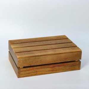 Кашпо деревянное 30*20*10 см, брашированное