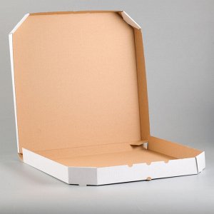 Упаковка для пиццы, белая, 42 х 42 х 4,5 см