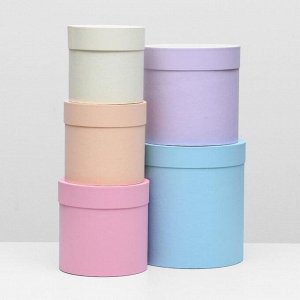 Набор круглых коробок 5 в 1 UPAK LAND, Рассвет, 23 x 23 x 25 - 15x15x15 см
