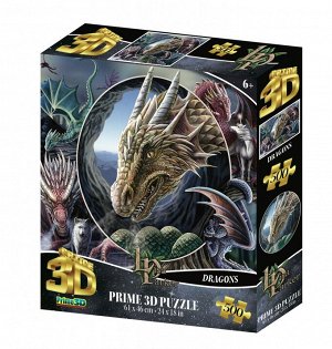 Пазл Super 3D 500 арт.32563 "Коллаж Драконы" 6+