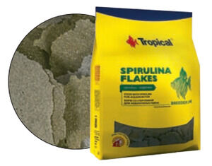 Spirulina Flakes  - Полноценный растительный корм в виде хлопьев со спирулиной.