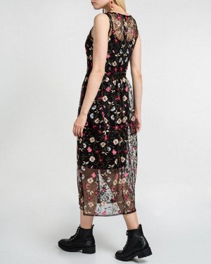Платье жен. (002208)черно-розовый