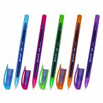 Ручка шариковая масляная BRAUBERG &quot;BOMB GT Color&quot;, СИНЯЯ, прорезиненный корпус ассорти, узел 0,7 мм, линия письма 0,35 мм, 143346