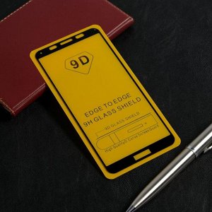 Защитное стекло 9D LuazON для Honor 9s/Huawei Y5P (5.45"), полный клей, 0.33 мм, 9H