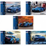 Альбом для рисования А4 32 л., спираль, обложка картон, HATBER, 205х290 мм, &quot;Supercar&quot; (5 в спайке), 32А4Всп