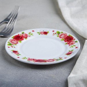 Тарелка пирожковая Доляна «Поэзия роз», d=15 см