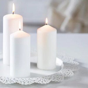 SKURAR СКУРАР Тарелка для свечи, белый37 см