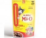 A-Soli Mii-O для кошек Премиум пауч Океаническая рыба с курицей в желе 80г ПРОМО (3+1) *48