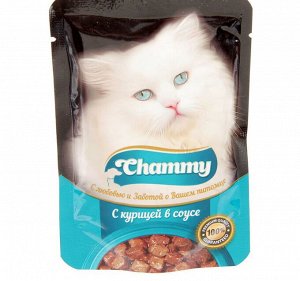 Chammy для кошек пауч с курицей в соусе 85г*24