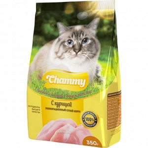 Chammy полнорационный для кошек с Курицей сух 0,35кг *18