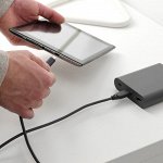 LILLHULT ЛИЛЛЬХУЛЬТ | Кабель USB тип А – micro-USB, темно-серый | 1.5 м