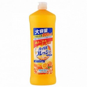 040757 "Mitsuei" Концентрированное средство для мытья посуды, овощей и фруктов с ароматом апельсина 800мл