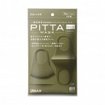Оригинальные маски PITTA, Япония /PITTA MASK REGULAR KHAKI 3P
