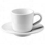 IKEA 365+ ИКЕА/365+ | Чашка для кофе эспрессо с блюдцем, белый | 6 сл