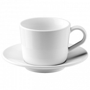 IKEA 365+ ИКЕА/365+ | Чашка с блюдцем, белый | 13 сл
