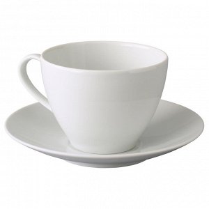 VARDERA ВЭРДЕРА | Чашка чайная с блюдцем, белый | 36 сл