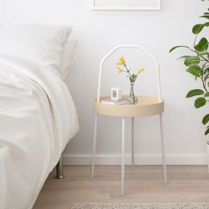 BURVIK БУРВИК | Придиванный столик, белый | 38 см