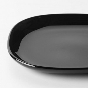 BACKIG БАККИГ | Тарелка десертная, черный | 18x18 см