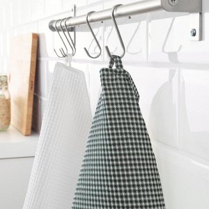 TROLLPIL ТРОЛЛЬПИЛ | Полотенце кухонное, белый/зеленый | 50x70 см