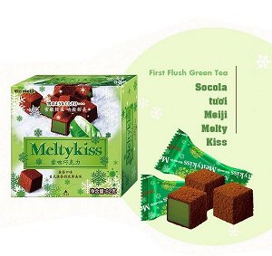 Шоколад MEIJI Melty kiss с начинкой зеленого чая матча 56гр