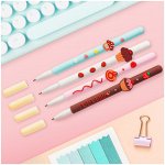 Ручка шариковая MESHU &quot;Sweets&quot; синяя, 0,7мм, софтач, корпус ассорти