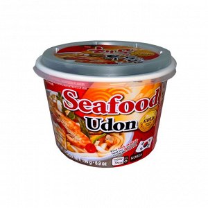 Удон со вкусом морепродуктов "Seafood flavor udong" 196 г