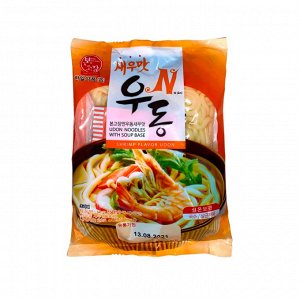 Удон со вкусом креветки и кальмара "N Shrimp Flavor Udon" 225г