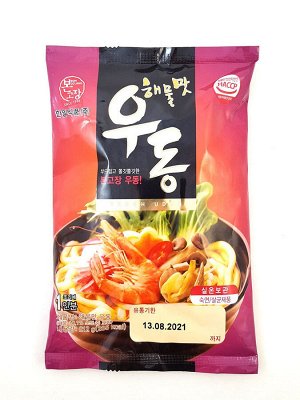 Удон со вкусом морепродуктов "Seafood Flavor Fresh Udon" 212г