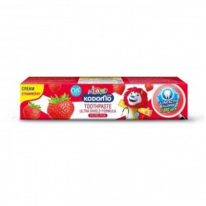 LION "Кодомо" Зубная паста  40гр  "Клубника" гелевая (Strawberry)   Таиланд, (англ.версия)