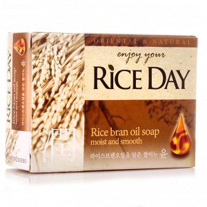 CJ LION "Rice Day" Мыло туалетное 100гр "Рисовые отруби" (Yoon) /48шт/